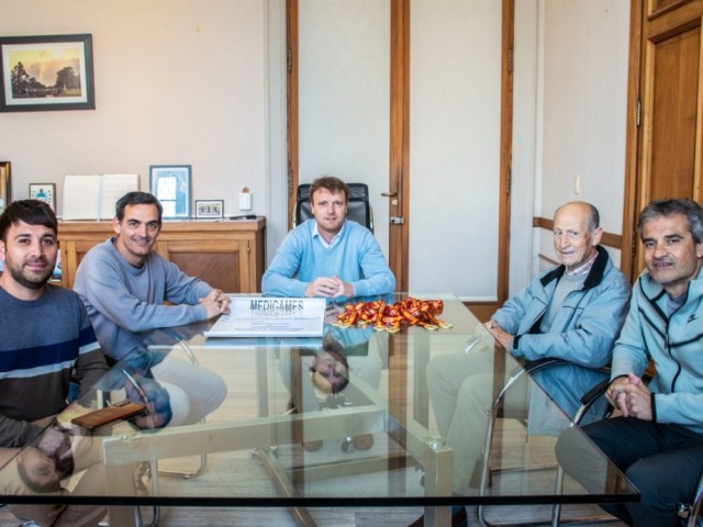 Antonio Marcone fue recibido por autoridades tras los Medigames